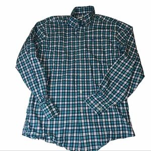 Southern Tide Blue Green Plaid Shirt M